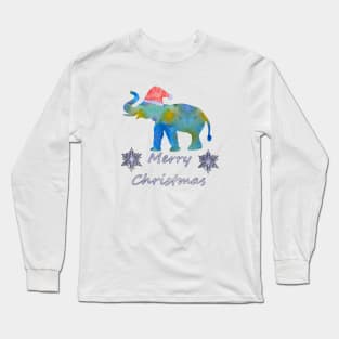 Santa Elephant Long Sleeve T-Shirt